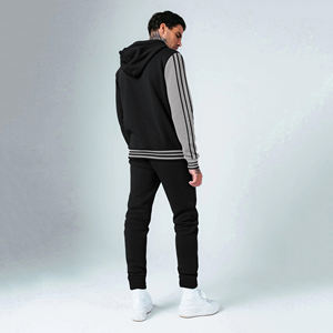 Chándal de lana de dos piezas de calidad superior para hombre, chándal de entrenamiento de invierno transpirable, traje de jogging con logotipo personalizado de talla grande - Product Image 3