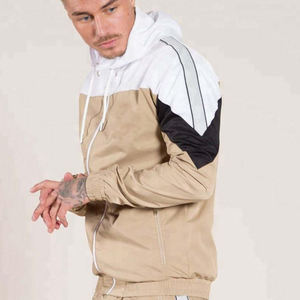 StreetLux Unisex Slim Fit Gym Wear Jogging Suit Diseño personalizado Chándal de hombre con capucha curvada empalmada para adultos en invierno - Product Image 3