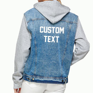 Men's Fashion Hoodie Denim Jacket Stylish Street Long Sleeve Jean Jacket Casual Slim Fit Button Down Jeans Coat - Product Image 4