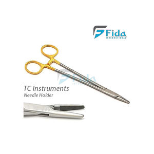 Portaagujas TC Needle Nolder de Calidad Premium, Portaagujas Mathieu de Alta Calidad, Pinzas de Alta Calidad, Portaagujas con Anillo Dorado - Product Image 1