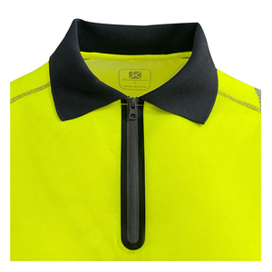 Personnalisé Hommes Haute Visibilité Réfléchissant pour Polo Manches Courtes Maillot Solide Haute Visibilité Sécurité Vêtements de Travail Uniforme Brodé - Product Image 5