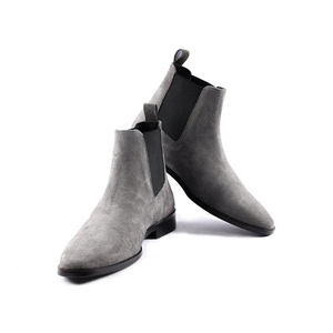 Nouveauté Bottines Chelsea en cuir véritable pour hommes Fabriquées à la main Vente en gros Antidérapantes Respirantes Fourrure Légères Chaussures décontractées Toutes - Product Image 1