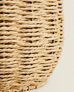 Minimalism Seagrass Storage <b>Basket</b> with Handles Natural Eco Friendly Decorative Organizer for Living Room Bedroom Laundry Space - Product Image 6