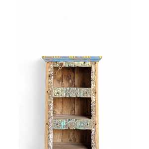 Rustic <b>Wooden</b> Bookshelf for Home Office Living Room Bedroom School Hotel with Durable Metal Cabinet Design - Product Image 3