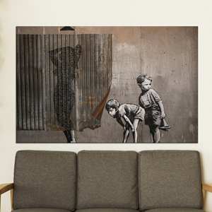 ภาพพิมพ์บนผ้าใบลายกราฟฟิตีบนผนังของแบงก์ซี่ บอยส์, ภาพพิมพ์บนผ้าใบหุ้ม - Product Image 1