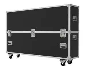 80 Inch Custom Screen Flightcase Met 4 Wielen Heavy Duty Carry Smart Tv Case Led Display Flight Case