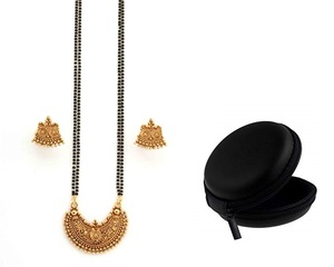 Cena elegante cuenta negra tradicional Mangalsutra para mujeres boda y uso diario a precios al por mayor - Product Image 6