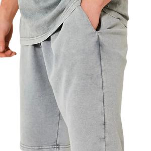 Conjunto de 2 Piezas de Ropa Urbana de Verano para Hombre, Personalizado por el Fabricante, 100% Algodón, Estilo Holgado, Lavado Ácido, con Camiseta y Pantalones Cortos con Estampado Gráfico - Product Image 4