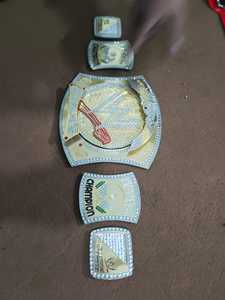 เข็มขัดแชมป์นักมวยปล้ำพร้อมสายหนังเข็มขัดหนังสั่งทำโลโก้ได้ตามต้องการ - Product Image 3