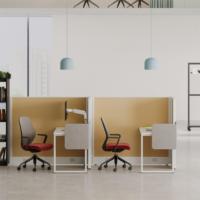 Estaciones de Trabajo OMNI con Estructura Resistente, Estaciones de Trabajo Compactas para Centros de Llamadas con Reducción de Ruido en Oficinas de Diseño Abierto