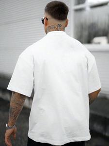 Camisetas de algodón de gran tamaño para mujeres y hombres Estilo Hiphop de lujo con logotipo impreso en serigrafía de lujo Venta al por mayor - Product Image 2