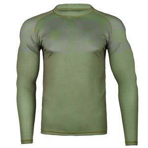 Meilleure conception Olive Rash Guard, chemise de compression de conception personnalisée, équipement BJJ et vêtements de combat - Product Image 2