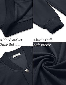 Chaqueta ligera informal para hombre, chaqueta con botones a presión y letras de béisbol - Product Image 5