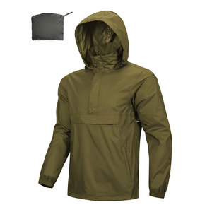 Chaqueta de senderismo al aire libre hecha a medida de talla grande para hombre, producto de alta demanda, chaqueta cortavientos de nailon con mangas regulares - Product Image 1