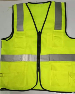 <b>Top</b> Trending Lightweight & Breathable Men's Reflective Safety Vest with Multi Color Work-wear Full Zipper Safety Vest for Men - Product Image 4