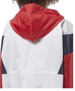 Vestes d'extérieur à impression réfléchissante Logo linéaire pour femme Veste coupe-vent en nylon et polyester à capuche - Product Image 6