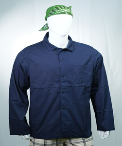 Chemise en flanelle décontractée surdimensionnée personnalisée à manches longues avec col montant brodé de logo à carreaux anti-rides - Product Image 4