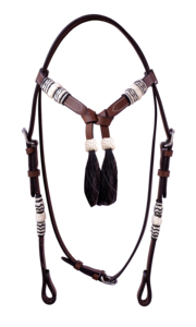 Cabestro de Cuero Color Bronceado con Nudos Ecuestres Trenzados a Mano con Cuero Natural, Borla de Pelo, Entrega en EE. UU. en 5-6 Días - Product Image 3