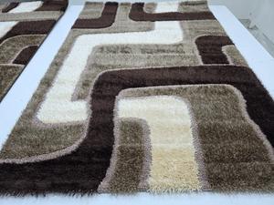 Alfombras turcas Gaziantep de yute peludo 3D reversibles con base de látex - Pelo medio - Product Image 5