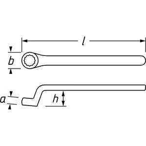 Llave de boca única Hazet 1000V con aislamiento protector - Product Image 2