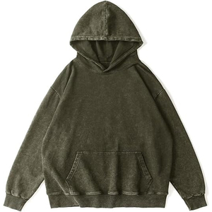 OEM Bulk Acid Wash Sweat à capuche pour hommes Oversized Streetwear Fashion Pullover Vintage Hoodies Wholesale Factory Clothing Supply - Product Image 2