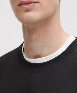 Pull-over à capuche en molleton de coton personnalisé, sweat-shirt de couleur unie, poignets côtelés, tissu chaud et durable pour l'hiver, vente en gros en vrac pour - Product Image 4