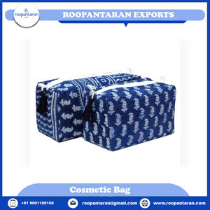 Bolsas de Maquillaje de Algodón Estampadas a Mano de Fabricante Indio, Última Tendencia, en Venta al Precio Más Bajo - Product Image 2