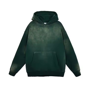 Sweat à capuche en polaire d'hiver brodé de haute qualité 2025, lavé à l'acide, pour hommes, séchage rapide, 100% coton, léger, respirant, streetwear - Product Image 5