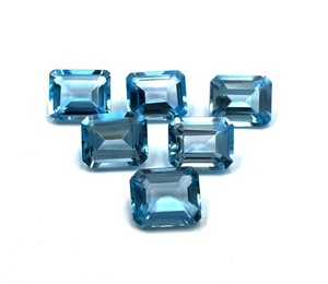 10x12mm Swiss <b>Blue</b> <b>Topaz</b> Octagon Cut Loose Gemstones High Quality <b>Topaz</b> Faceted Stone Beads for Jewelry Making By Manufacturer - Product Image 1