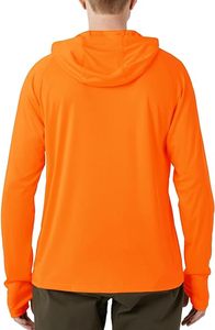 Chemise de protection anti-UV à manches longues pour homme, vert néon, séchage rapide, polyester, pour activités de plein air - Product Image 6