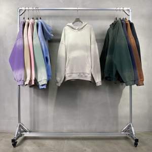 Personalizado bordado serigrafía Digital impreso 360GSM Vintage Spray teñido ropa de calle de gran tamaño sudaderas con capucha fabricante - Product Image 6