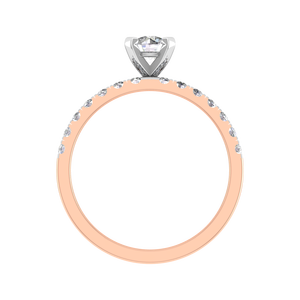 Elegante anillo de compromiso solitario de oro macizo de 14 quilates certificado IGI 1,20 quilates Lab Grown Diamond Minimalist Prong Set boda personalizada - Product Image 3