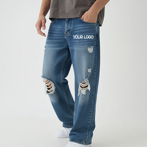 Pantalones Vaqueros de Corte Regular para Hombre, Algodón Orgánico Sostenible, Tejido Premium, Mercado Europeo, Pantalones Vaqueros Azules Clásicos - Product Image 1