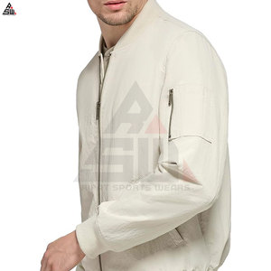 Winter Sporty Breathable Stand Collar 100% Cotton <b>Canvas</b> Bomber <b>Jacket</b> for Men Outdoor Regular Fit - Product Image 5