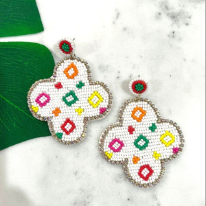 Boucles d'oreilles unisexes multicolores de style religieux classique avec perle et diamant pour les fêtes d'anniversaire de mariage par glowin fashion - Product Image 6