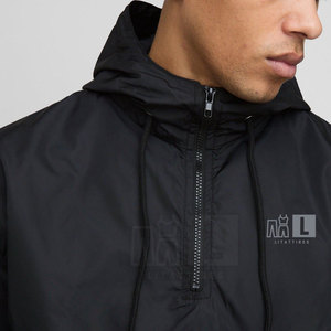 New Design <b>Men's</b> Hooded Windbreaker <b>Jacket</b> with Front Logo Polyester/Nylon Material Quick Dry & Breathable Winter Outerwear - Product Image 3