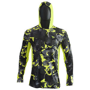 Ropa de pesca de camuflaje con capucha de primera calidad para adultos transpirable impermeable Digital impreso 100% poliéster Jersey y camisa con máscara facial - Product Image 4