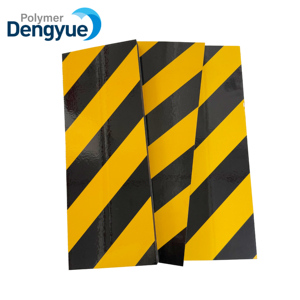 Gắn trên góc tường và cột để ngăn chặn khối bảo vệ an toàn phản quang một góc của xe (Vàng/Đen) - Product Image 1