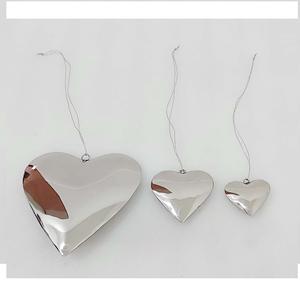 Ensemble de cœurs suspendus en acier inoxydable découpé au laser moderne, finition miroir, haute qualité, pour la maison, Noël, Nouvel An chinois - Product Image 2