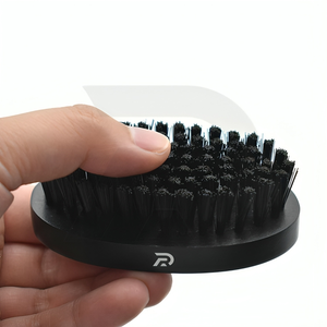 Logotipo personalizado Prestige Razor Mini Color Natural Cepillo de madera para Barba Hombres Portátil Forma ovalada Cerdas de jabalí Brocha de afeitar para - Product Image 2