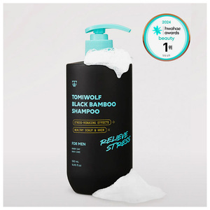 ROOICELL TOMIWOLF Shampooing en bambou noir pour hommes 500ml éliminant les pellicules et les démangeaisons - Product Image 2