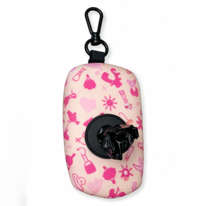 Cartoon Pattern Dog Poop Bag Holder Durable Neoprene Waste Bag Dispenser with Zipper and Clip - Product Image 1