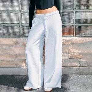 Femmes à la mode 100% coton pantalons de survêtement nouvelle Collection personnalisé Logo impression surdimensionné mi-taille respirant pantalons décontractés été - Product Image 3