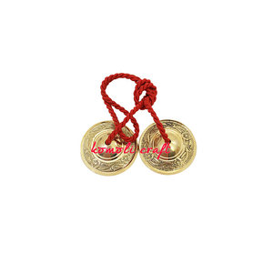 Solid Brass tay Cymbal Ấn Độ âm nhạc hậu quả cụ, Ấn Độ Brass kim loại jhaal manjira chuông - Product Image 4