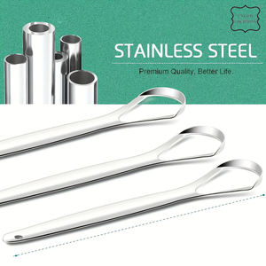 Grattoir à langue Traitement de la mauvaise haleine Langue ou Adultes Acier inoxydable 100% de qualité médicale pour nettoyeur de langue orale - Product Image 3