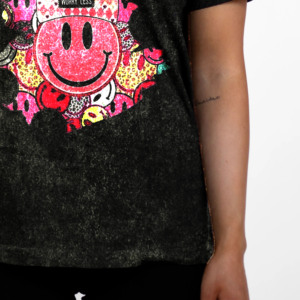 Respirant surdimensionné acide lavé t-shirt femmes Vintage T-shirts goutte épaule Streetwear au prix de gros vêtements pour femmes - Product Image 2