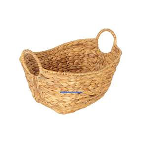 Panier de rangement de cuisine pliable en jute et coton, écologique, noir et blanc, pour fruits - Product Image 2