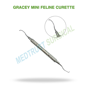 Cureta Felina Gracey Mini 11 15 con Mango XL, Cureta Periodontal Dental Veterinaria, Instrumento de Acero Inoxidable - Product Image 2
