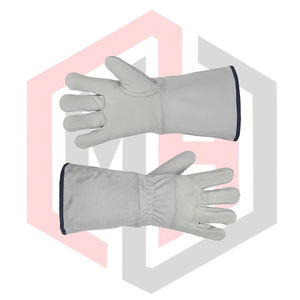 Guantes de Soldadura Básicos Resistentes al Calor, de Cuero Resistente, Antidesgarros, Anti-Cortes, para Bomberos, 11 oz de Grosor, Antiestáticos - Product Image 6