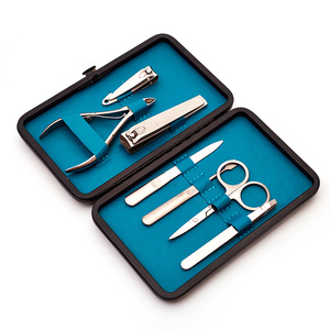 Juego de cortaúñas para pedicura, kit de cuidado de uñas de acero inoxidable para adultos y bebés, 7 unidades, bolsa negra profesional para dedos de los pies, arte personalizado OEM - Product Image 2